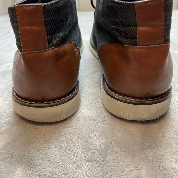 Madden M-Dolyn Denim Chukka Boots Mens 12M Blue Canvas Lace Up Hipster Shoes - Picture 4 of 11